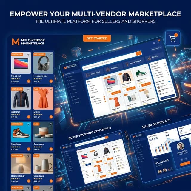 Multi-vendor marketplace software by Kiash Infotech