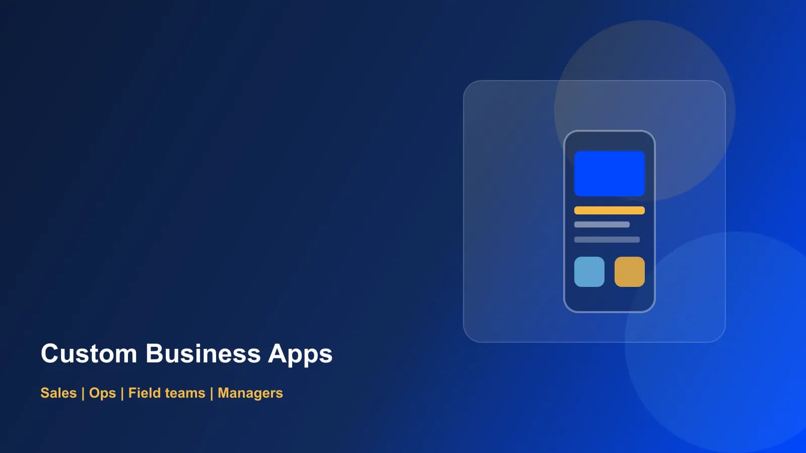 Custom Business Apps service