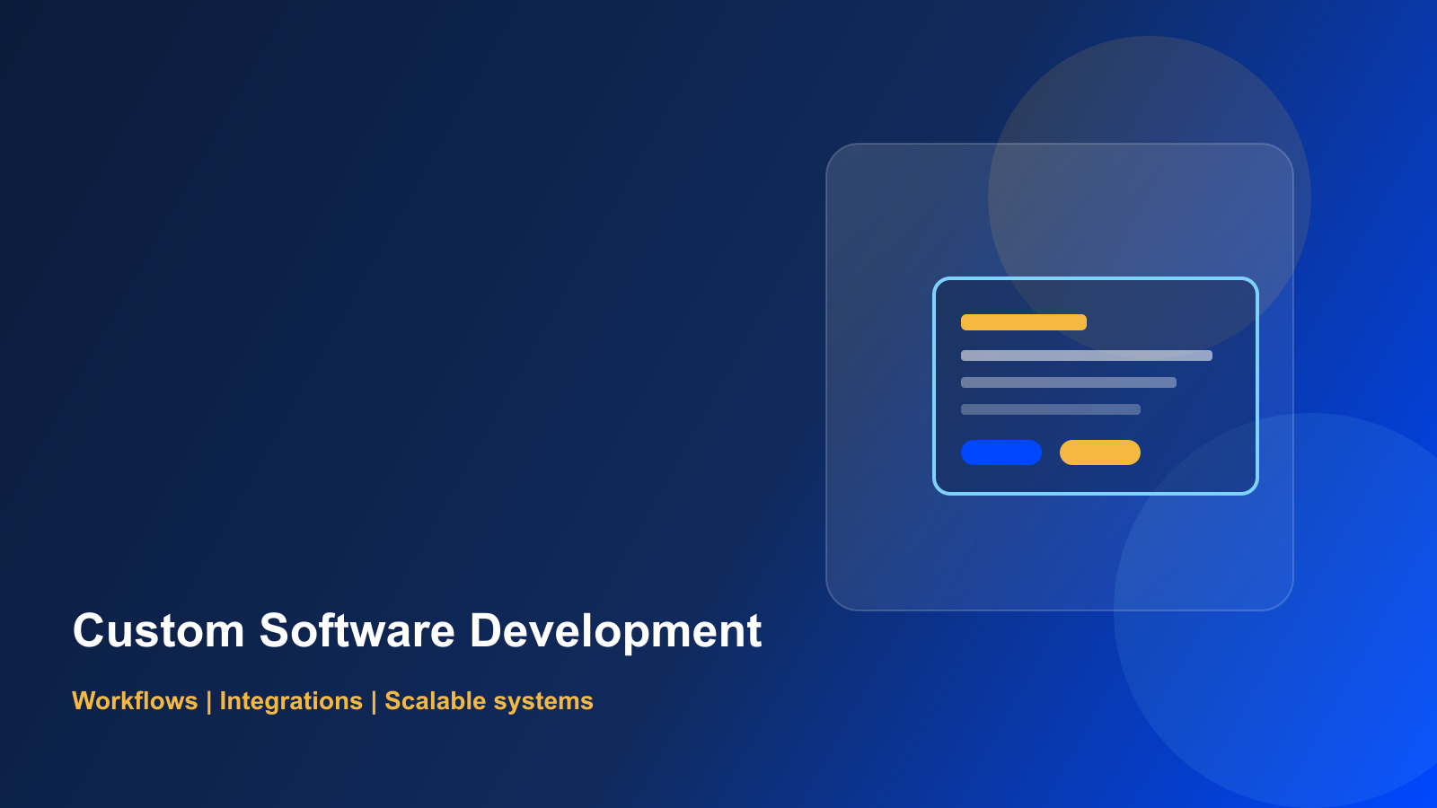 Custom Software Development service