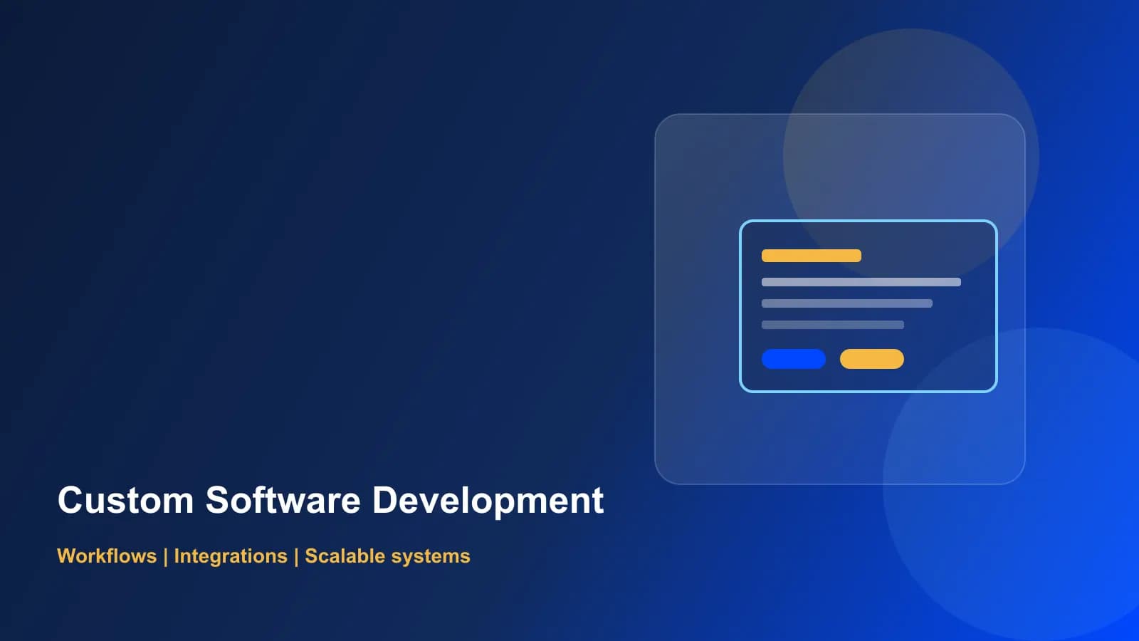 Custom Software Development service